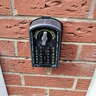 Secure Domestic Key Safe Install suitable for carers vulnerable family and alzheimer residents from LPD Locksmiths in Greater Manchester, Merseyside West Lancs and Cheshire